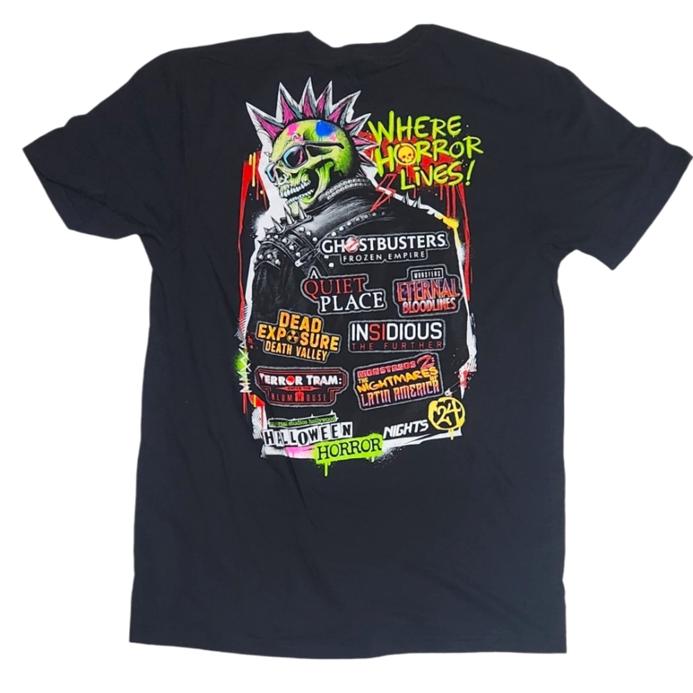 Universal Studio Halloween Horror nights t-shirt black light reactive